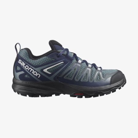 Salomon X CREST Womens Hiking Shoes Blue/Green | Salomon South Africa